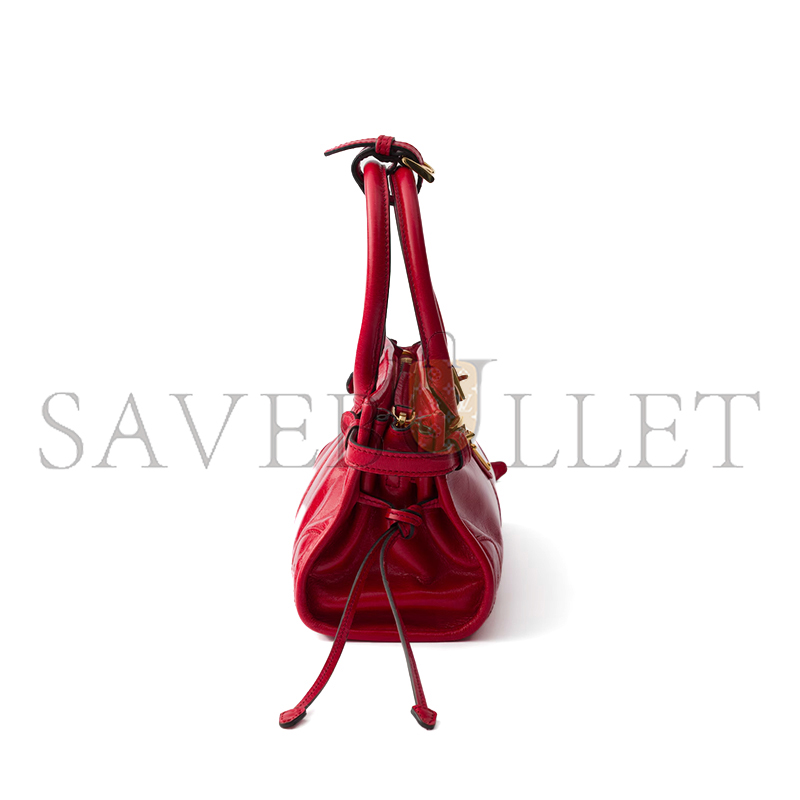 PRADA BONNIE LEATHER MINI HANDBAG 1BA486 (23.5*12*9cm)